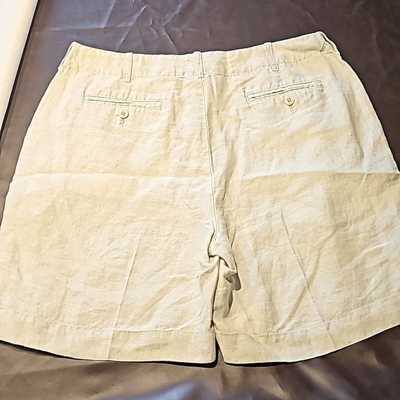 ISLAND COMPANY Bermuda style smens linen shorts size 32 - Picture 2 of 6